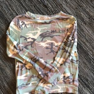 Wildfox Major army camo sweatshirt.